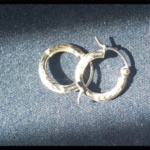 Tiny Silver Hoop Earrings